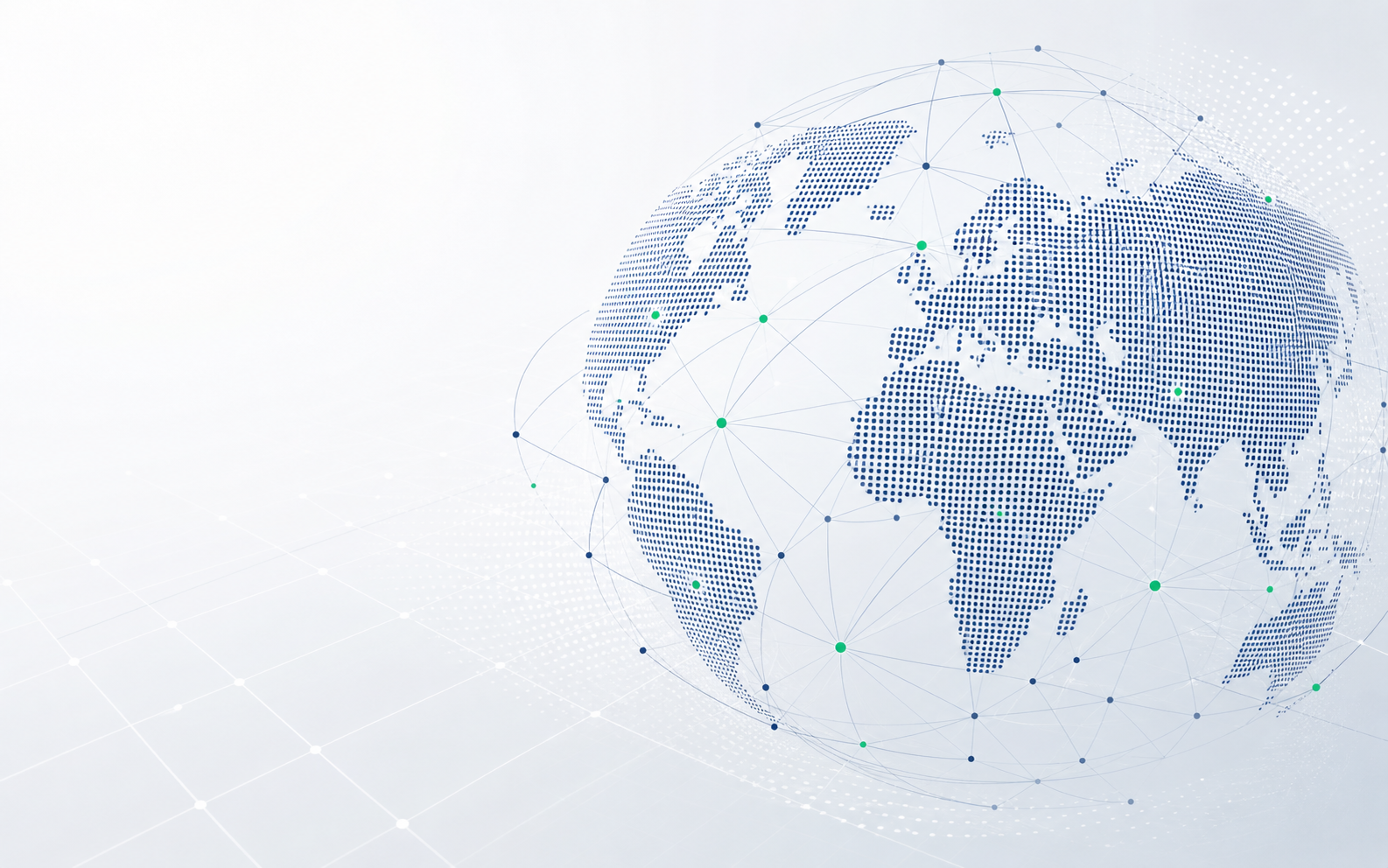 Abstract global network representing worldwide consumer and provider connections